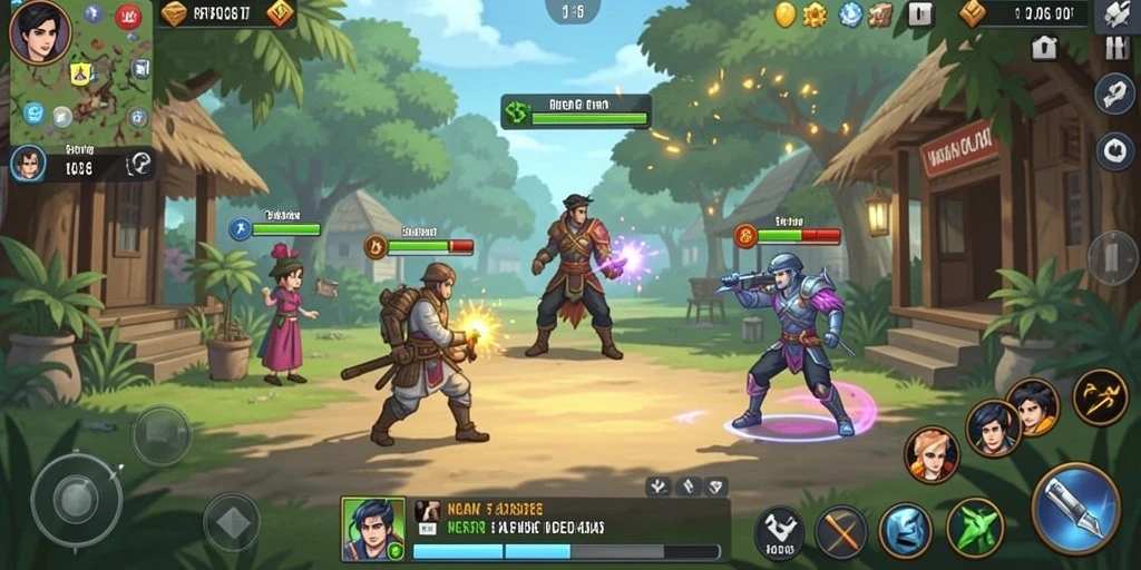Aktivitas multiplayer yang menyenangkan dengan teman-teman.