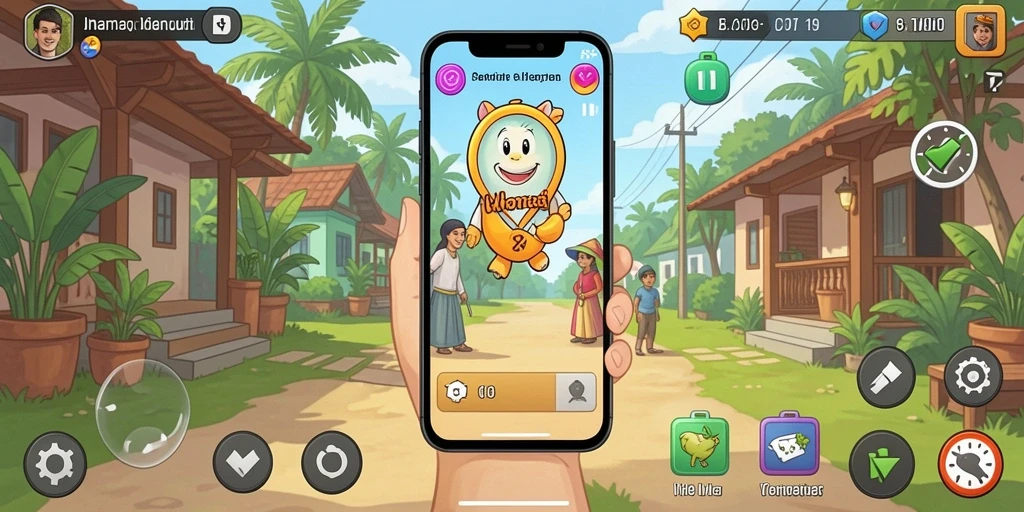 Screenshot menunjukkan variasi permainan yang dapat dipilih pengguna.